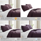 Southshore Fine Living, Inc. Oversized King Quilt Bedding Set, Soft Brushed Microfiber, Stain and Pet Hair Resistant Bedding, California/King Size Quilt Coverlet Bedspread Set w/2 Shams, Purple