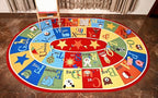 Furnish my Place 745 ABC with Animal ABC Area Rug for Kids | Educational Alphabet | Animals Children Rug | Contemporary Design | Multicolor (7'10"x11' Oval)