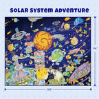 Galaxy 8x10 Educational Kids Rug for Classroom – Interactive Solar System Design with Planets, Spaceships, Astronauts & Fun Characters – Perfect for STEM Learning & Creative Play Spaces