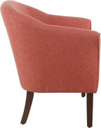 HomePop Barrel Shaped Accent Chair, polyester and wood, Orange