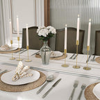French Gold Candlestick Holders Set of 3, Decor Taper Candle Holder for Wedding, Dinning, Party,Fits 3/4 Inch Thick Candle