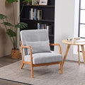 KEIKI Mid-Century Modern Upholstered Accent Chair, Solid Wood Lounge Chair for Living Room