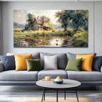 FUHAIHUA Canvas Wall Decor For Living Room Large Farmhouse Wall Art For Bedroom Office Decorations Farm Scenery Pictures Countryside Wall Paintings Modern Artwork Ready To Hang Home Decor 30x60 In
