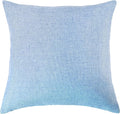 Aiking Home Woven Fine Faux Linen Throw Pillow Cover, Size 18"x18", Slate Blue