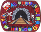 SAFECASTLE Alphabet Express Kids Educational Area Rug – 4'4" x 5'6" – Colorful Train ABC Learning Carpet for Playroom, Classroom, Daycare, Preschool, or Nursery – Durable Machine-Tufted Nylon Rug