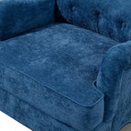 KEIKI Upholstered Accent Chair for Living Room and Bedroom,Modern Fabric Sofa Chair with Ergonomic Backrest, Supportive Cushioned Seat, Vintage Wood Legs for Reading, Relaxing, and Small Spaces