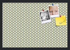 PinPix 26x18 Inch Cork Bulletin Board. This Decorative Framed Pin Board Comes with Yellow and Blue Waves Design and a Satin Black Frame. Ideal for Home Office Decor or Message Board (PinPix-321)