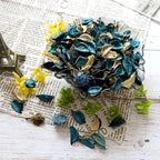 Qingbei Rina Spring Potpourri Bags,Ocean Breeze Scented Potpourri Dried Flower, Bowl Vase Filler, Home Fragrance Sachet Petal, Beach Coastal Decor, 8.4 oz(Turquoise Teal)