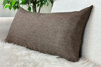 Aiking Home Woven Fine Faux Linen Throw Pillow Cover, Size 14"x26", Brown