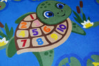KIDCARPET.COM Turtle Pond Circle Time Rug 6' x 8'6" Rectangle, Educational Classroom Rug, Kids Learning Play Mat | Area Rug for Bedroom or Playroom