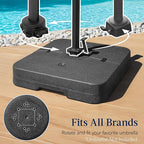 Best Choice Products 330lb Cantilever Offset Patio Umbrella Base, Heavy-Duty Outdoor Stand, Sand Water Fillable Weights Set w/Easy-Fill Spouts – Black