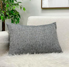 Aiking Home Woven Fine Faux Linen Throw Pillow Cover, Size 12"x18", Gray