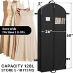 Simple Houseware 60'' Travel Garment Bag for Suits, Dresses, Coats, Tuxedos, Heavy Duty 300D Polyester