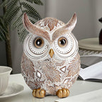 Owl Statue and Figurine for Home Decor Accents Adorable Owl for Shelf Bookshelf Bedroom Living Room Office Table Desk Modern Decorations Animal Sculpture for Birds Lovers