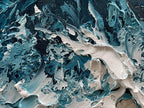 Art Hand-Painted Blue Ocean Beach Landscape Oil Painting Large Abstract Canvas Art Home Wall Decoration 24x48 inches