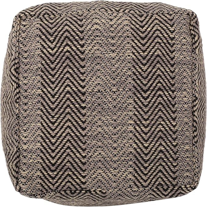 Christopher Knight Home Dora Cube Pouf, Brown, Beige, Yellow