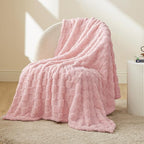Bedsure GentleSoft Twin Blanket for Bed Pink - Super Soft Cozy Blankets for Women Men Girls, Cute Fuzzy Fleece Throws for Bedroom Couch, 60x80 Inches