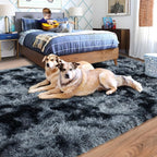 Rugs for Living Room 6x9, Soft Shaggy Modern Shag Area Rug for Bedroom, Upgrade Non-Slip Plush Fluffy Carpet for Kids Boys Girls Room Home Decor Aesthetic, Blue Grey