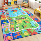 Kids Rug for Playroom, 3x5 ABC Educational Carpet for Classroom, Fun Alphabet Area Rugs for Learn Numbers Colors Animal Weather and Shapes Playmat for Girls Boys Room Nursery Decor
