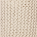REDEARTH · Cylindrical Hand Knitted Pouf - Foot Stool Ottoman - Cord Boho Pouffe - Cotton Round Poof for Home Decor - Living Room - Nursery - Bedroom - Patio (16" x 16" x 16") - Ivory, Set of 2
