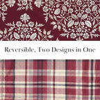 Southshore Fine Living King Size Christmas Quilt with 2 Pillow Shams - Reversible Red Plaid Christmas Bedding Holiday Decor King Coverlet - Red Plaid