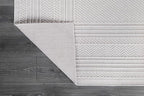 Micro Loop Indoor Rug White 5x7 Boho Geometric Neutral Area Rugs for Living Room Soft Luxury Modern Low and High Pile Durable Stain Resistant Non-Shedding Indoor Area Carpet 5 x 7