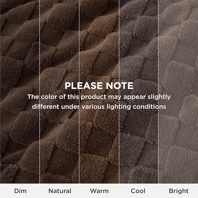 Bedsure GentleSoft Blankets Queen Size for Bed - Super Soft Cozy Blanket for Women Men Girls, Large Fuzzy Fleece Throw for Bedroom Decor, Brown, 90x90 Inches