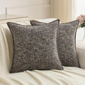 FUTEI Coffee Decorative Throw Pillow Covers 22x22 Inch Set of 4,Soft Chenille Tweed Textured Cushion Case,Modern Home Decor for Couch Bed Living Room