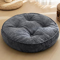 HIGOGOGO Washable Floor Pillow Cushion for Adults, Meditation Cushion Pillow, Large Round Floor Sitting, Removable Tufted Corduroy Cover, for Tatami Living Room or Yoga, 22x22 Inch, Machine Washable