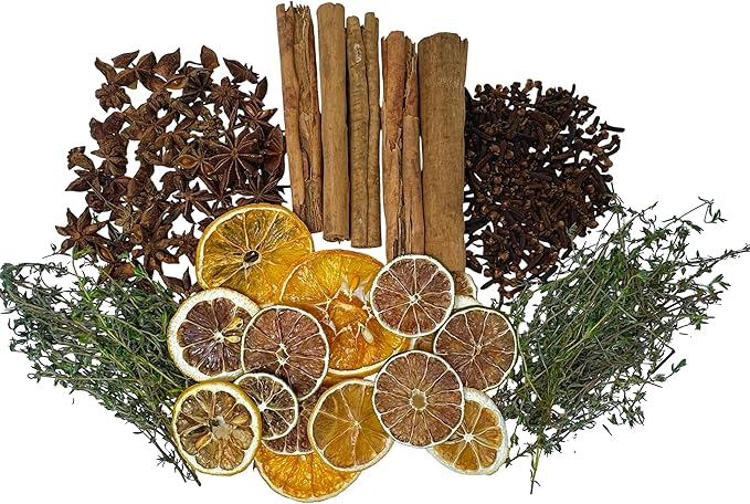 Kejora Autumn Simmering Potpourri- Citrus, Clove, Cinnamon, Star Anise, Thyme Fall & Winter Holiday Scents Fragrance Stovetop Potpourri