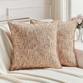 FUTEI Rust Decorative Throw Pillow Covers 22x22 Inch Set of 2,Soft Chenille Tweed Textured Cushion Case,Modern Home Decor for Couch Bed Living Room