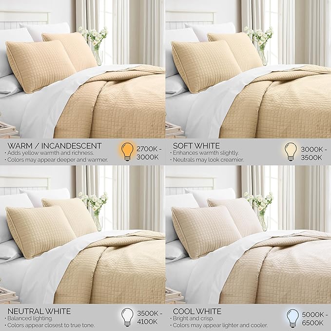 Southshore Fine Living, Inc. Quilts, Full/Queen Size Quilt Bedding Set, Easy Care Stain & Pet Hair Resistant Bedding, Coverlet Queen Size/Full Size Beige Bedspread with 2 Pillow Shams, Soft Sand
