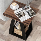 End Table Set of 2, Side Table, Nightstand, Sofa Side Table with Shelf, Modern End Table for Living Room, Bedroom