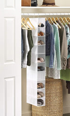 Whitmor Hanging Shoe Shelves 10 Section White