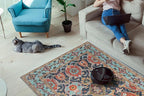 Keen Home Design 9x12 Rug - Machine Washable Area Rug with Non-Slip Backing, Ideal for Living Room, Dining Room, Bedroom - Vintage, Easy Clean, Durable, Low Pile Rug - (9' x 12')
