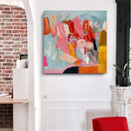 Art Hand Painted Modern Abstract Art Oil Painting Color Home Wall Art Deco 24x24 inches