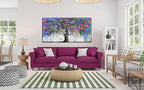 CIRABKY Large Abstract Canvas Wall-Art Bedroom - Colorful Wall Decor - Living Room Wall Art Tree Graffiti Pictures Poster Ready To Hang Size 59" x 29"