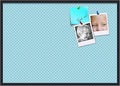 PinPix 40x28 inch Cork Bulletin Board. This Decorative Framed Pin Board Comes with Sky Blue Waves Design and a Satin Black Frame. Ideal for Home Office Decor (PinPix-245)