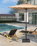 45lbs Patio Umbrella Base - Heavy Duty Outdoor Patio Market Umbrella Stand for Deck, Poolside, Balcony, Wind-Resistant Design,Black