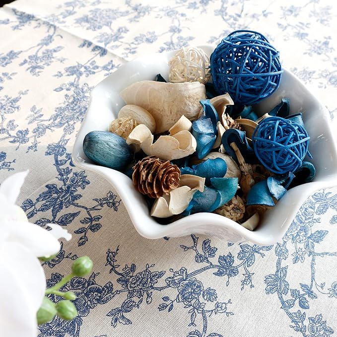 Qingbei Rina Potpourri Bags, Ocean Breeze Scented Potpourri Bowl Filler,Beach Coastal Blue Vase Filler,Home Fragrance Sachet of Petal,Bathroom Decor,9.9 Oz