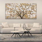 Large Wall Art For Living Room Gold Abstract Tree Of Life Modern Artwork Canvas Art Wall Decor Painting Tree Pictures Home Wall Decor Ready To Hang For Bedroom Decor 29" X 58"