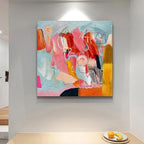 Art Hand Painted Modern Abstract Art Oil Painting Color Home Wall Art Deco 24x24 inches