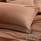 Monbix Queen Comforter Set - 7 Pieces Cationic Dyeing Autumn Leaf Bed in a Bag Queen Bedding Sets with Comforter, Sheets, Pillowcases & Shams, Reversible Bedding Comforters Sets