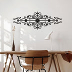 Metal Scroll Wall Decor Rustic Iron Wall Medallion Small Traditional Scroll Arts Home Decorations Scroll Accent Wall Art for Home Living Room Front Porch Above Door Hallway Entryway