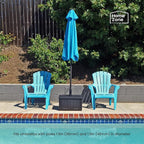 Home Zone Living 119lbs 21" Square Heavy Duty Planter Umbrella Base w/Rolling Wheels & Water Weight Bag for Patio Pool Backyard, Convertible as Table or Planting Box, Supports Up to 11 Ft Umbrella