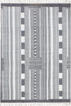 Kilim Runner 2.6x10 Cotton Runner Rug Gray & Beige Indoor Outdoor Runner 0.19 inches Stone Easy Washable Hand Wash Cotton Carpet Flatweave Runner Rugs for Hallway, Staircases, Corridor Runner