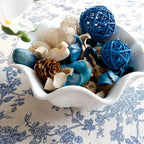 Qingbei Rina Potpourri Bags, Ocean Breeze Scented Potpourri Bowl Filler,Beach Coastal Blue Vase Filler,Home Fragrance Sachet of Petal,Bathroom Decor,9.9 Oz