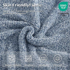 WRENSONGE Throw Blanket Cationic Dyeing Blue Soft Cozy Fluffy Warm Hand Made Weave Throw Blankets for Couch, Sofa, Chair, Bed, Camping, Picnic, Travel Lightweight Bed Blanket - 60"*80"