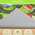 Kids Car Rug Play Mat with 12 Toy Vehicle Set, Kid Road Playmat Rug for Toy Cars, Cars Play Rugs Town City Map Carpet,Toddler Car Track Rugs for Kids Boys Playroom Bedroom (60"X36", City Map+Vehicle)