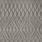 akkialla Full/Queen Size Quilt Bedding Set,Dark Grey Lightweight Microfiber Soft Bedspread,Modern Style Geoetric Pattern Coverlet Set for All Seasons,3 Piece(1 Quilt,2 Pillow Shams)